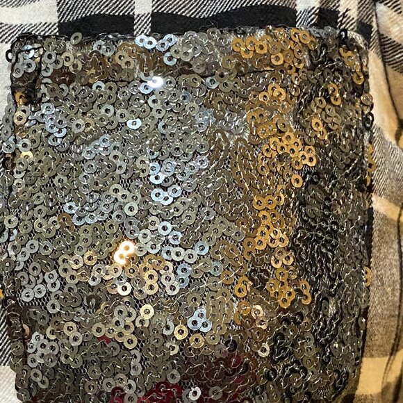 stylish SO black/white casual plaid Shirt Dress size 10 - Picture 10 of 11